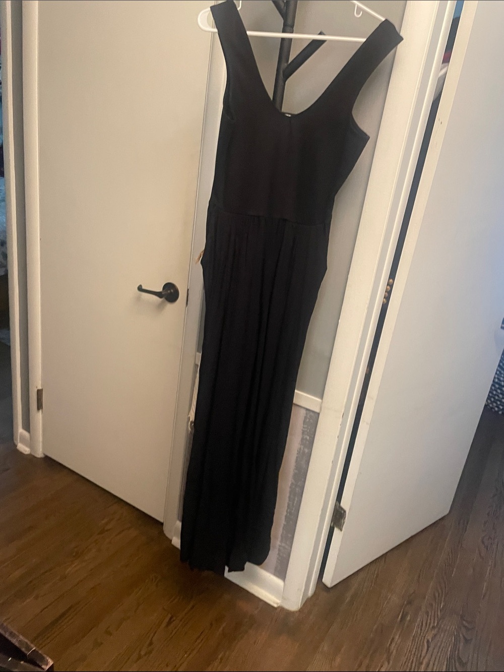 Black V-Neck Wide-Leg Jumpsuit